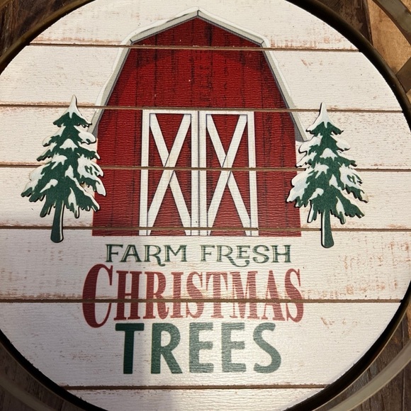 Farmhouse Christmas Serving Tray, FARM FRESH CHRISTMAS TREES, Holiday Decor - Picture 5 of 10
